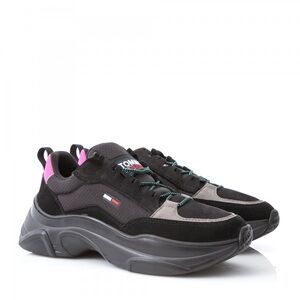 Tommy Hilfiger Black and Pink Chunky Sneakers